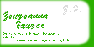 zsuzsanna hauzer business card